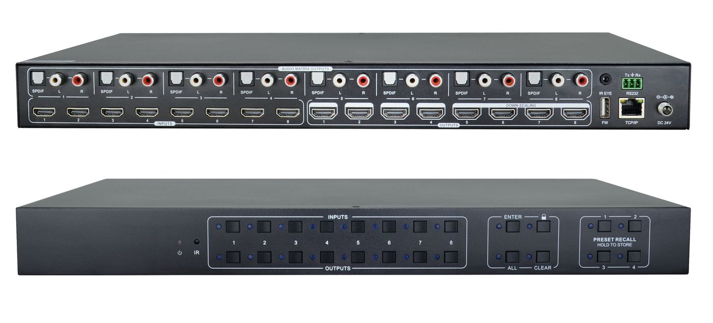 Edullinen Vivolink HDMI 2.0 -matriisikytkin 8x8